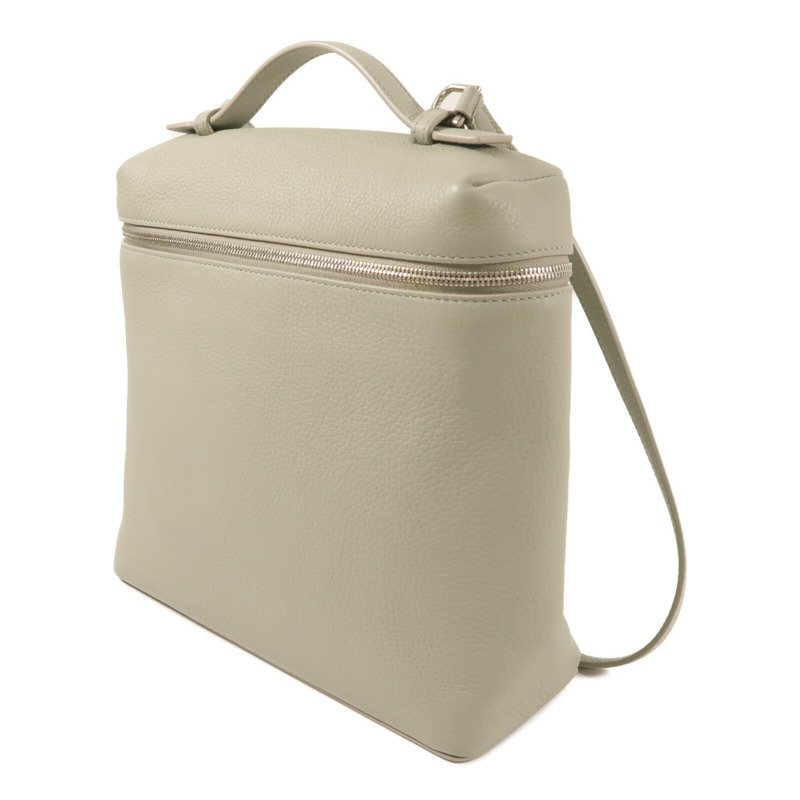 Loro Piana 牛皮皮革Extra Pocket BackPack銀扣背包-2