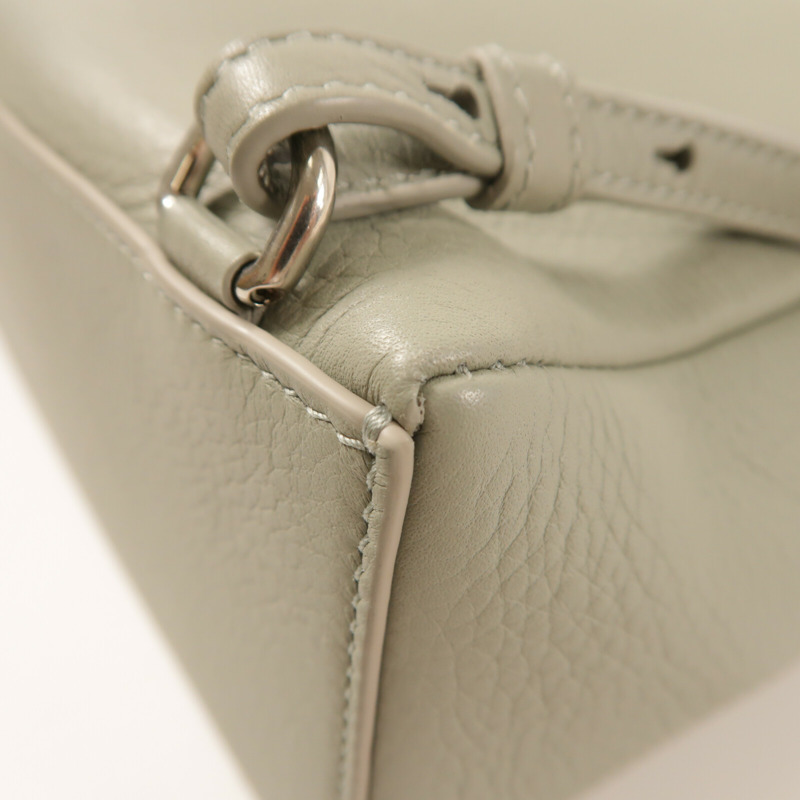 Loro Piana 牛皮皮革Extra Pocket BackPack銀扣背包-13