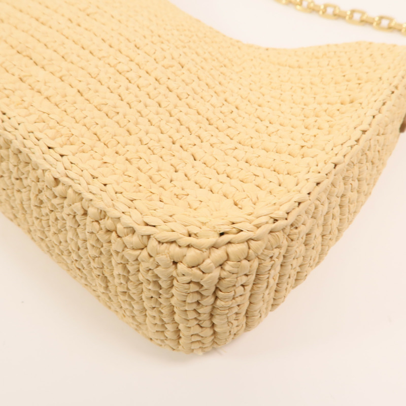 PRADA Raffia Re-Edition 2025金扣手挽肩背兩用袋-11
