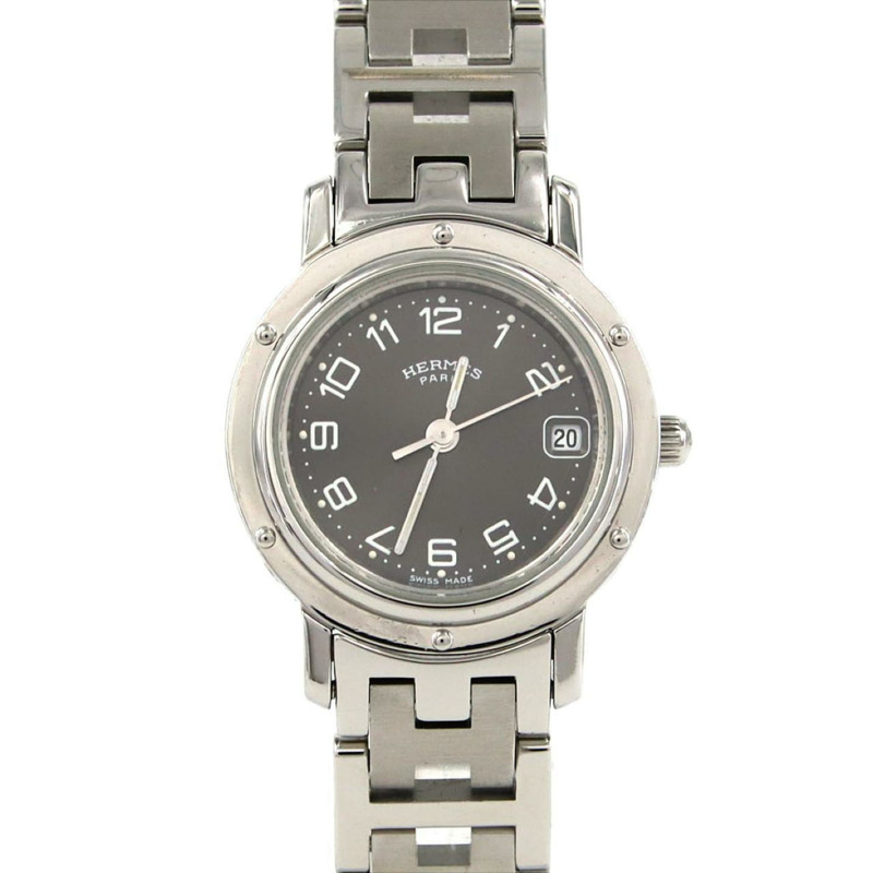 愛馬仕 Clipper CL4.210 不鏽鋼石英錶-0