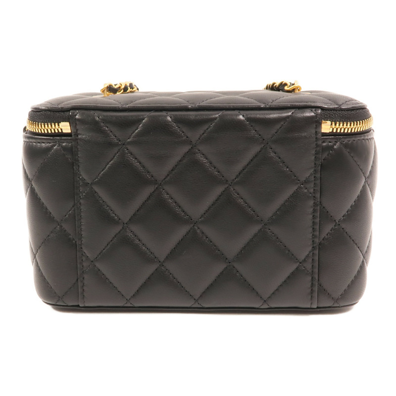 CHANEL 羊皮皮革Vanity Case金扣鏈帶肩背袋-1