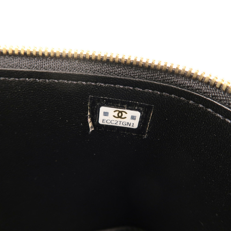 CHANEL 羊皮皮革Vanity Case金扣鏈帶肩背袋-6