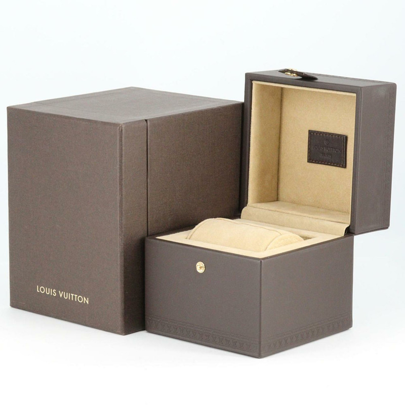 路易威登 Tambour Damier 黑色 Q1D00 SS 石英手錶-7