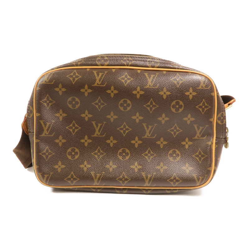 LOUIS VUITTON Monogram Reporter PM金扣肩背袋-1