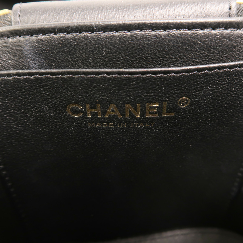 CHANEL 羊皮皮革Shoulder Bag金扣鏈帶手挽肩背兩用袋-5