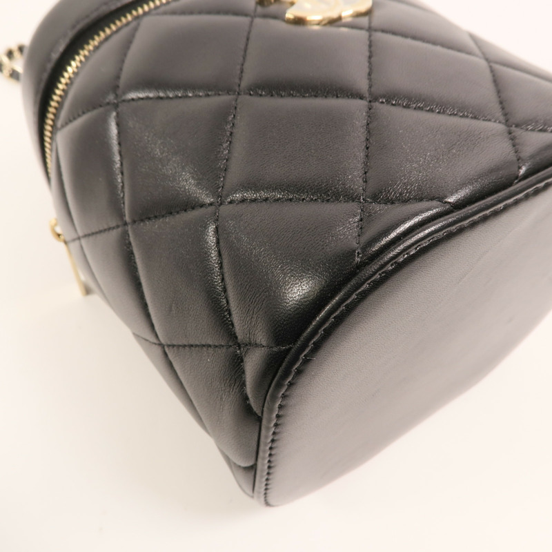 CHANEL 羊皮皮革Shoulder Bag金扣鏈帶手挽肩背兩用袋-9