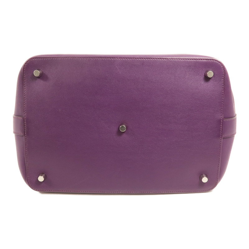 HERMES Swift皮革Toolbox 26銀扣手挽肩背兩用袋Anemone-3