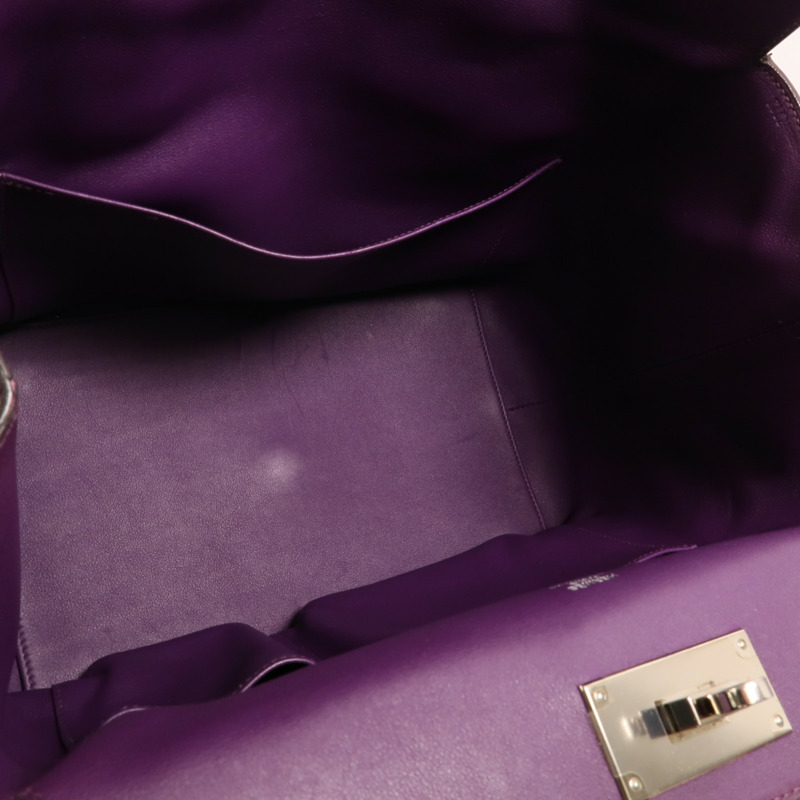 HERMES Swift皮革Toolbox 26銀扣手挽肩背兩用袋Anemone-4