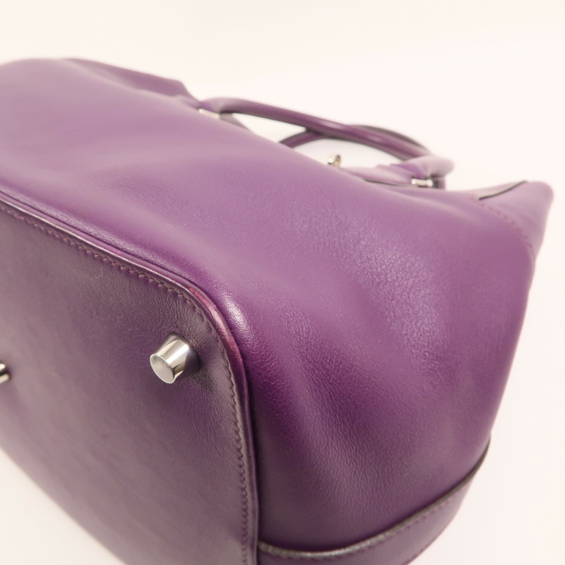 HERMES Swift皮革Toolbox 26銀扣手挽肩背兩用袋Anemone-10