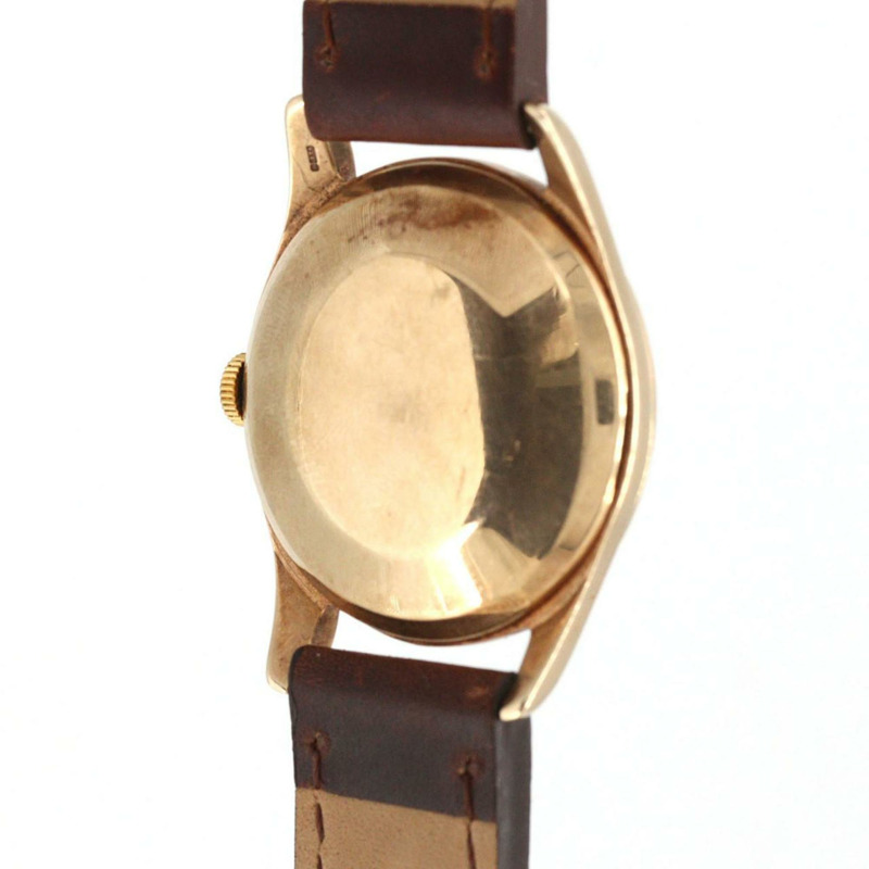 歐米茄圓形錶殼黃金腕錶，手動上鍊-5