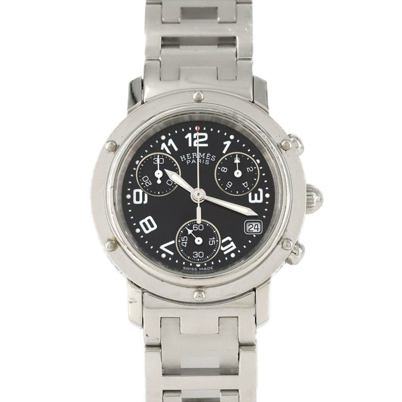 愛馬仕 Clipper 計時腕錶 CL1.310 精鋼石英錶-0