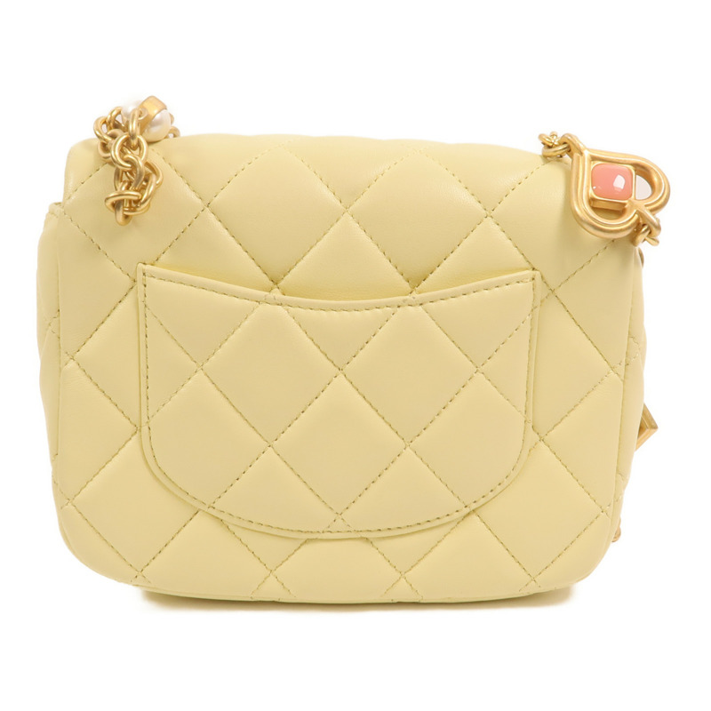 CHANEL 羊皮皮革Mini Flap Bag金扣鏈帶肩背袋-1