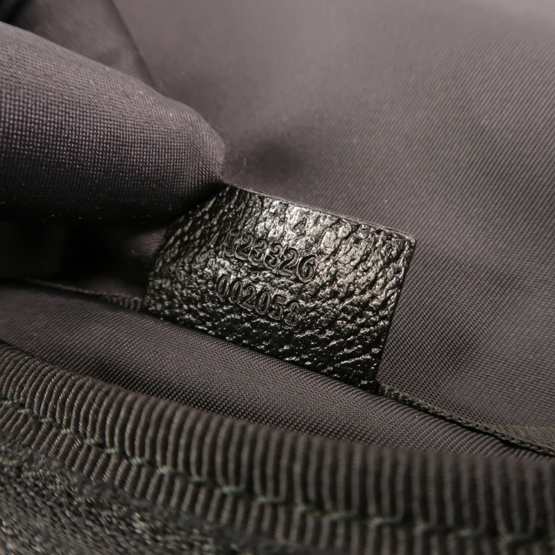 GUCCI 帆布Diaper Bag銀扣肩背袋-6