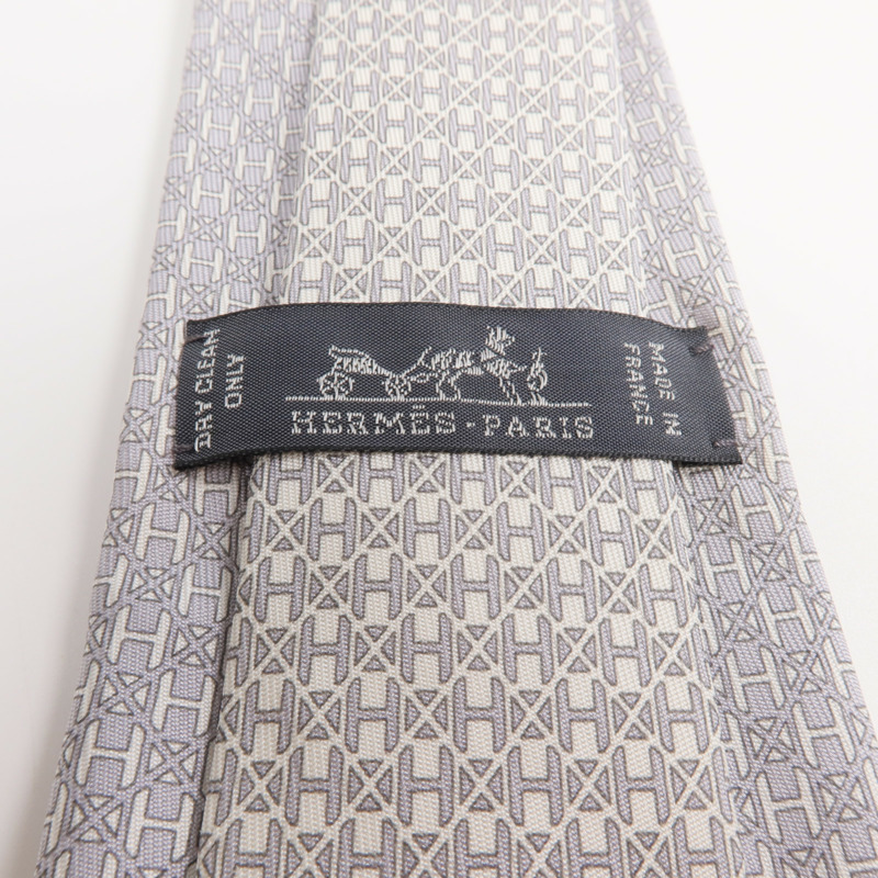 HERMES 絲質Tie領帶-4