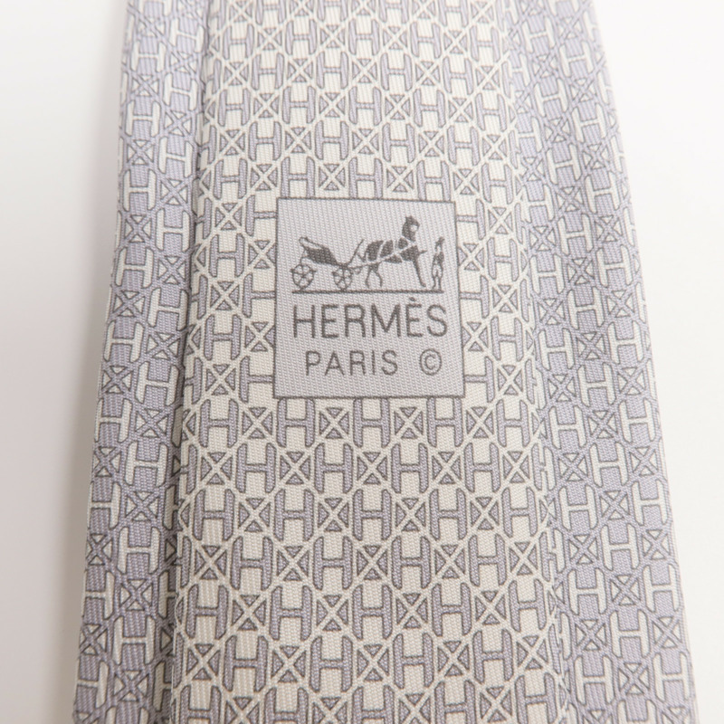 HERMES 絲質Tie領帶-5