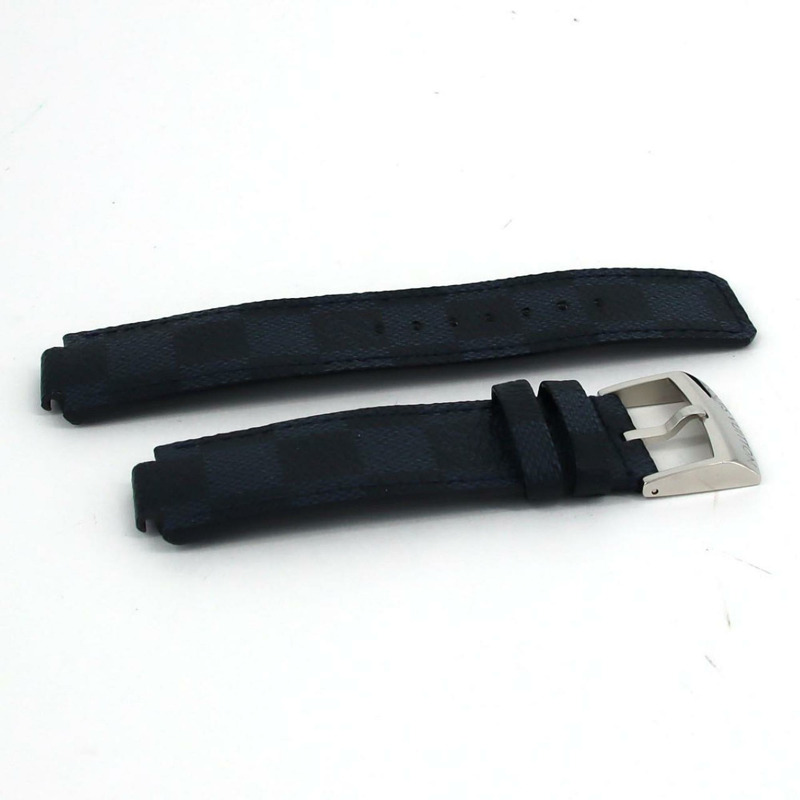 路易威登 Tambour Damier Graphite QA073 SS 石英手錶-6