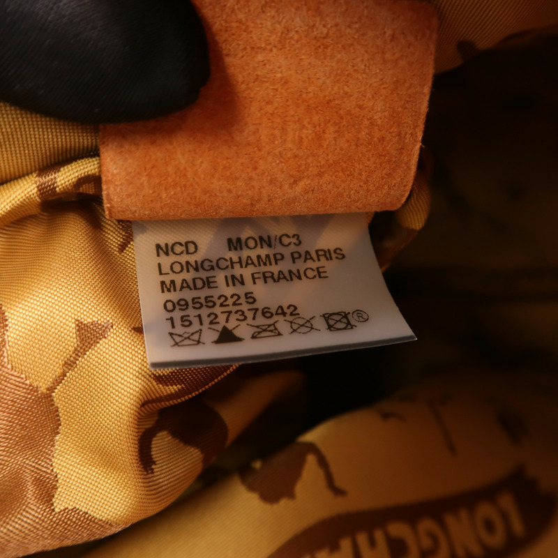 Longchamp 羊皮皮革Le Pliage Cuir銀扣手挽肩背兩用袋-6