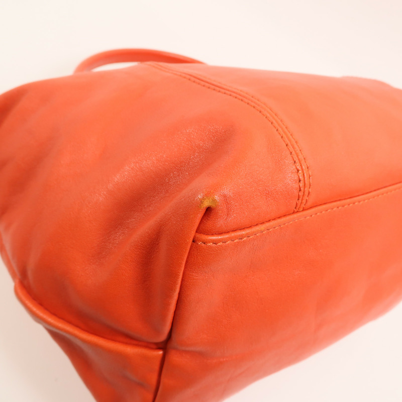 Longchamp 羊皮皮革Le Pliage Cuir銀扣手挽肩背兩用袋-9