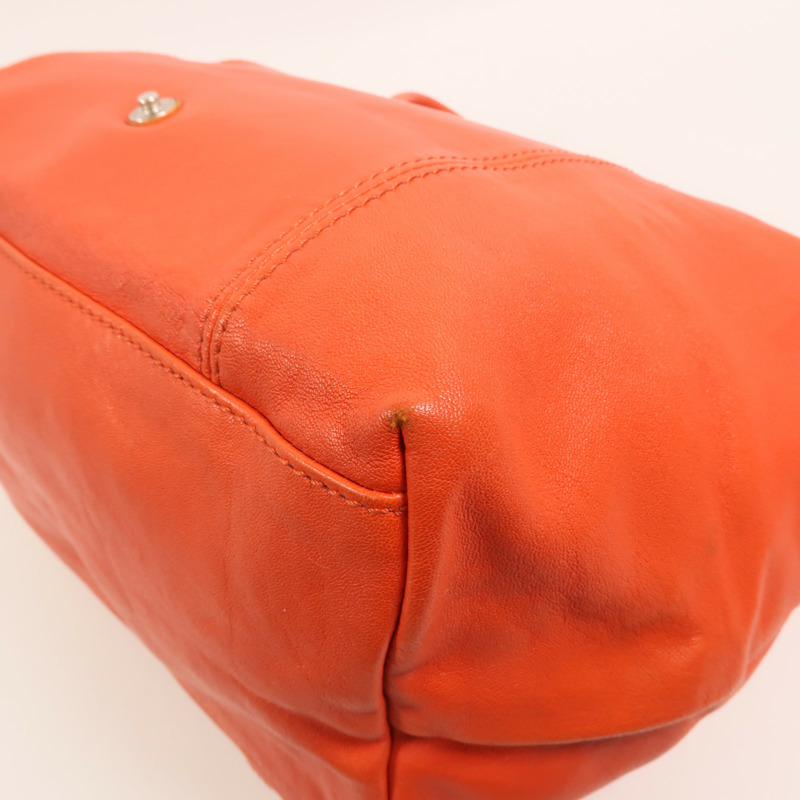 Longchamp 羊皮皮革Le Pliage Cuir銀扣手挽肩背兩用袋-10