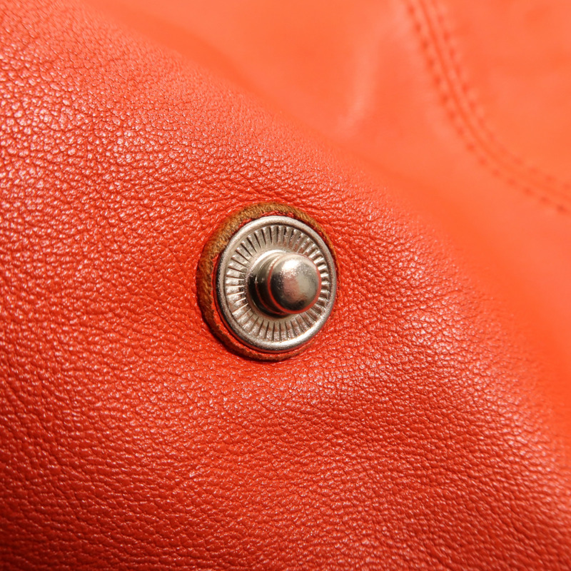 Longchamp 羊皮皮革Le Pliage Cuir銀扣手挽肩背兩用袋-15