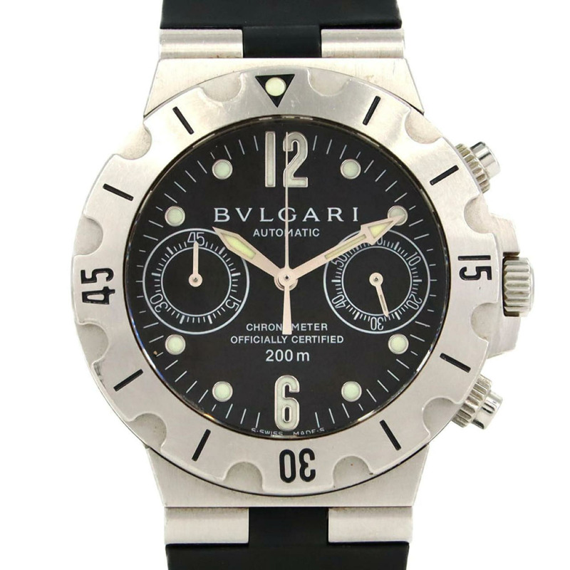 寶格麗潛水計時腕錶 SCB38S SCB38SV AT SS 自動腕錶-0