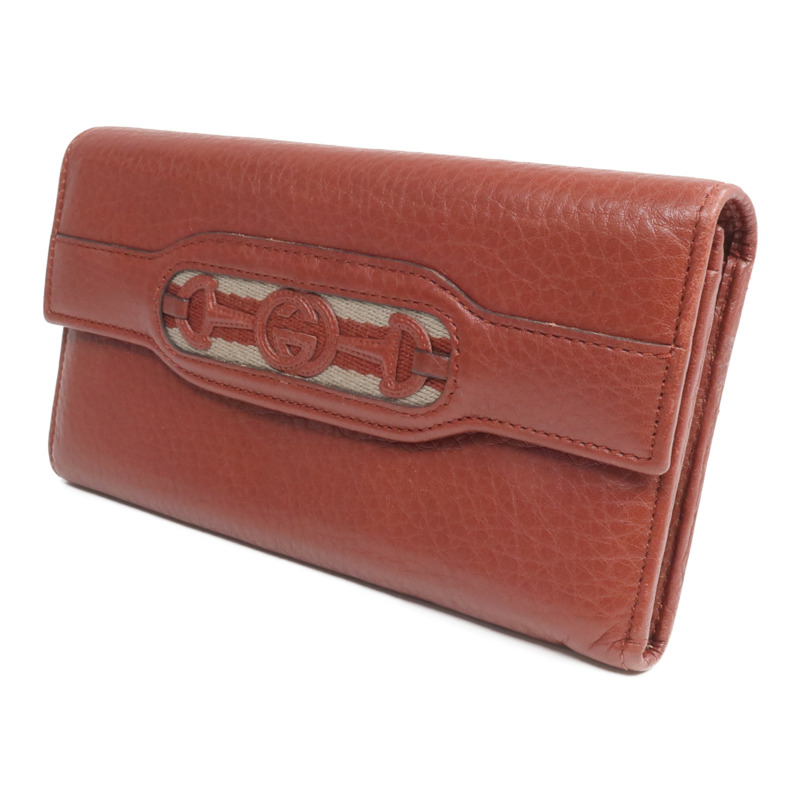 GUCCI 牛皮皮革Long Wallet金扣長錢包-2