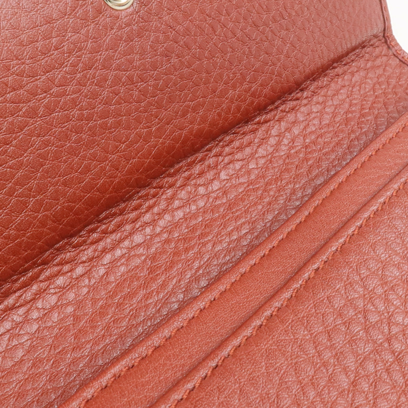 GUCCI 牛皮皮革Long Wallet金扣長錢包-12
