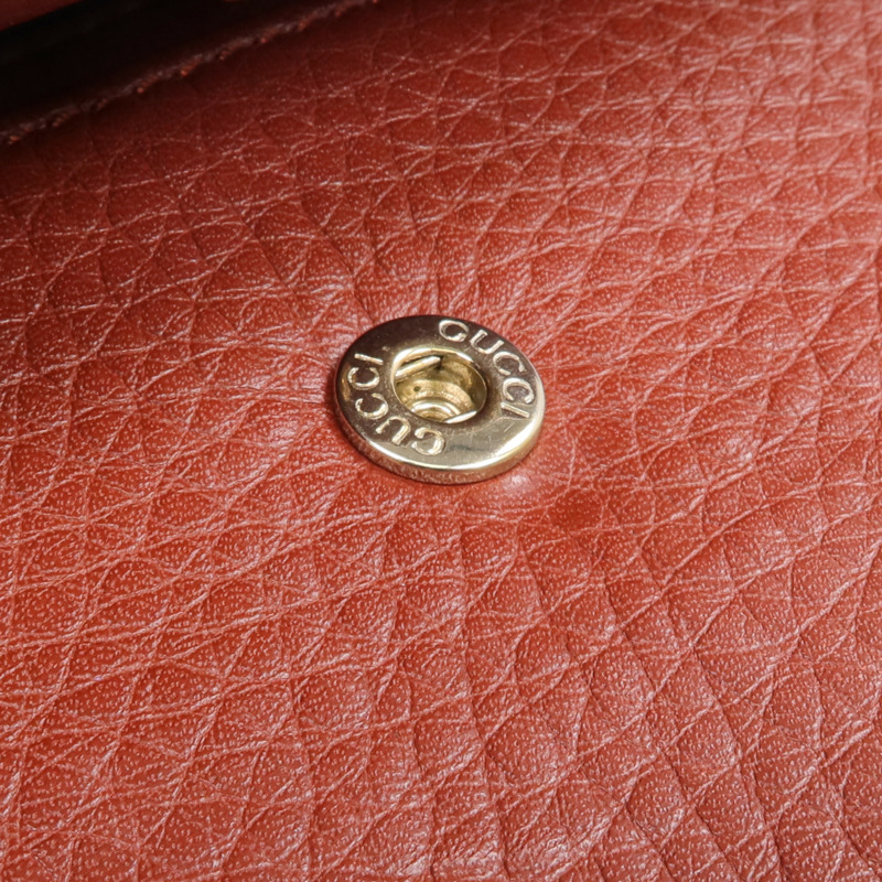 GUCCI 牛皮皮革Long Wallet金扣長錢包-13