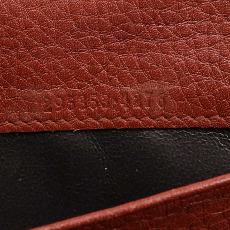 GUCCI 牛皮皮革Long Wallet金扣長錢包-14