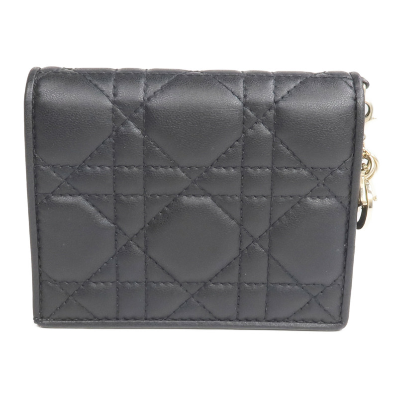 Dior 羊皮皮革Mini Lady Dior Gardenia Wallet金扣錢包-1