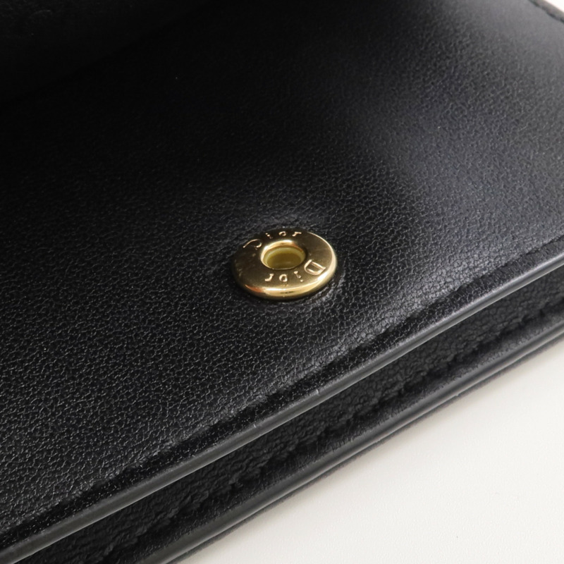 Dior 羊皮皮革Mini Lady Dior Gardenia Wallet金扣錢包-10