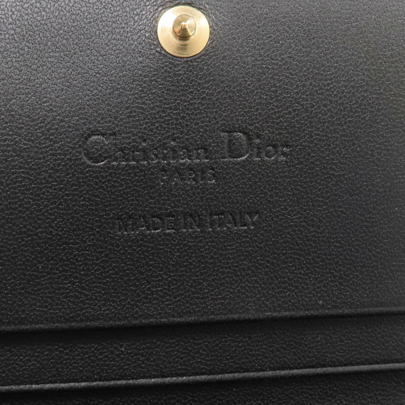 Dior 羊皮皮革Mini Lady Dior Gardenia Wallet金扣錢包-11