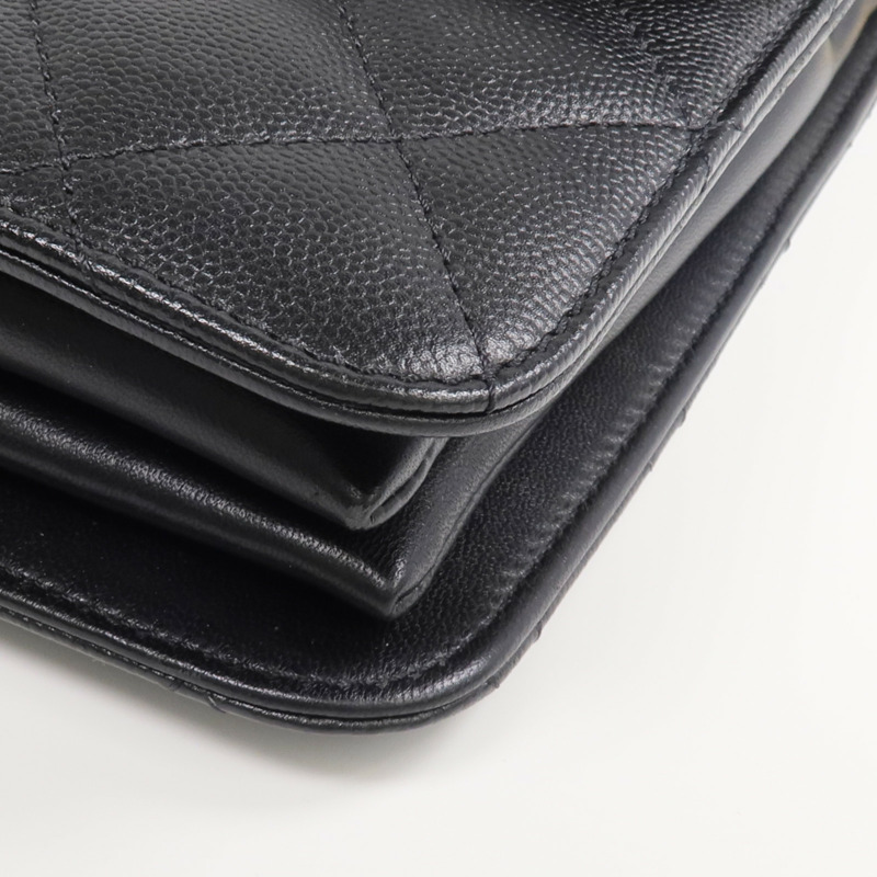 CHANEL 牛皮皮革Phone Holder金扣手挽肩背兩用袋-5