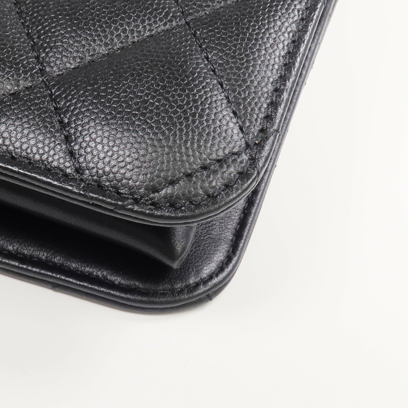 CHANEL 牛皮皮革Phone Holder金扣手挽肩背兩用袋-7