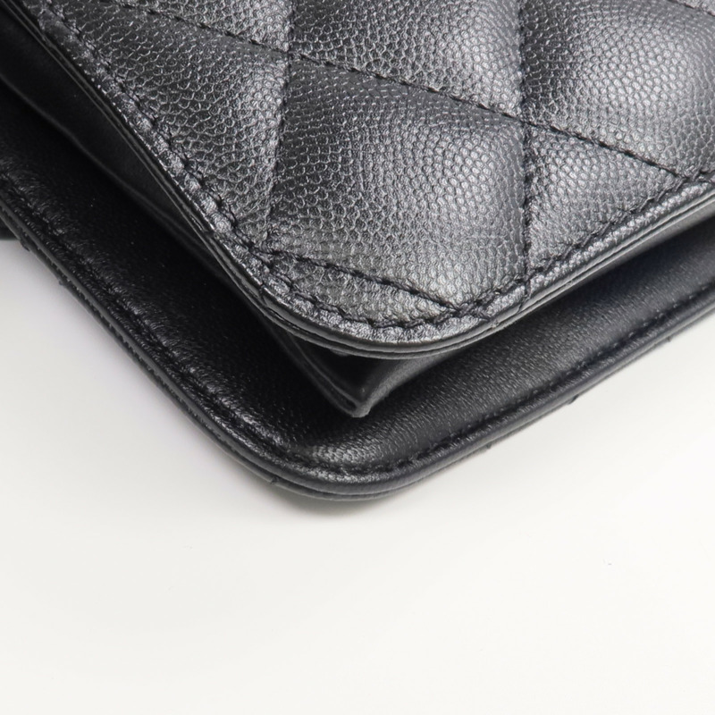 CHANEL 牛皮皮革Phone Holder金扣手挽肩背兩用袋-8