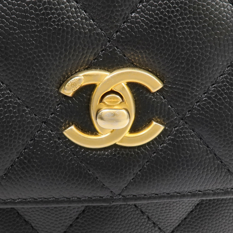 CHANEL 牛皮皮革Phone Holder金扣手挽肩背兩用袋-9