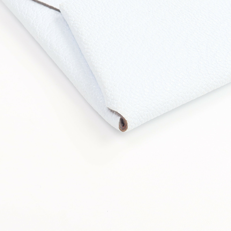 HERMES Chevre皮革Bastia銀扣零錢包Bleu Brume/Cuivre-8