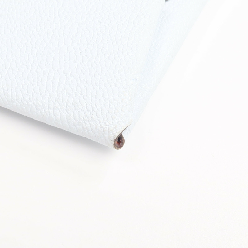 HERMES Chevre皮革Bastia銀扣零錢包Bleu Brume/Cuivre-9