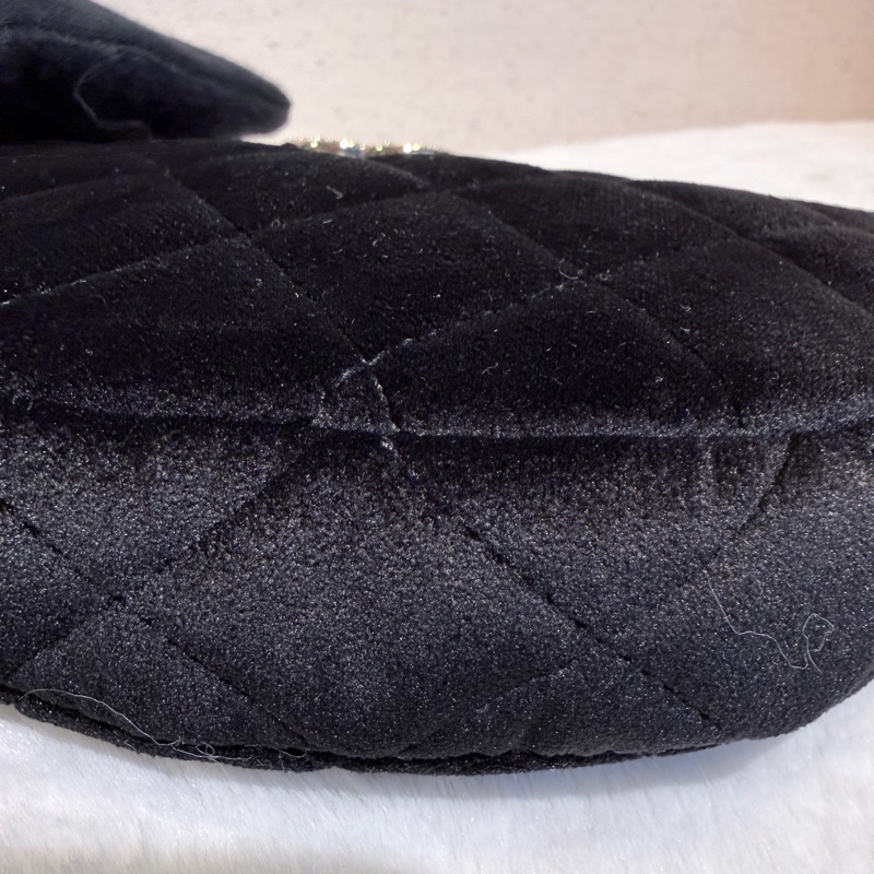 Chanel✨絲絨月亮包彎月包鏈條包-3