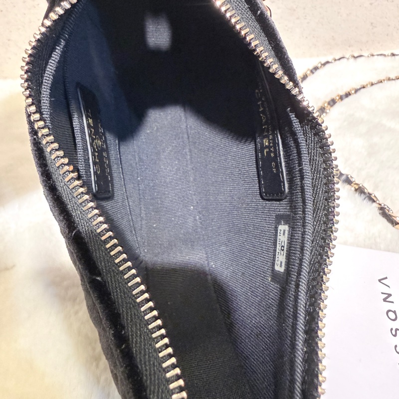 Chanel✨絲絨月亮包彎月包鏈條包-23