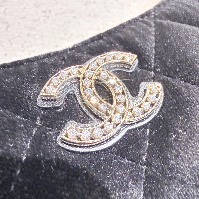 Chanel✨絲絨月亮包彎月包鏈條包-25