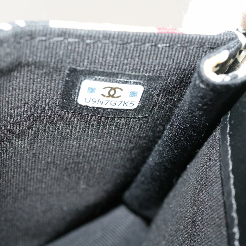 【日本直送】香奈兒迷你絎縫肩背包，帆布材質，米色/黑色，CC標誌，正品編號55538V-10