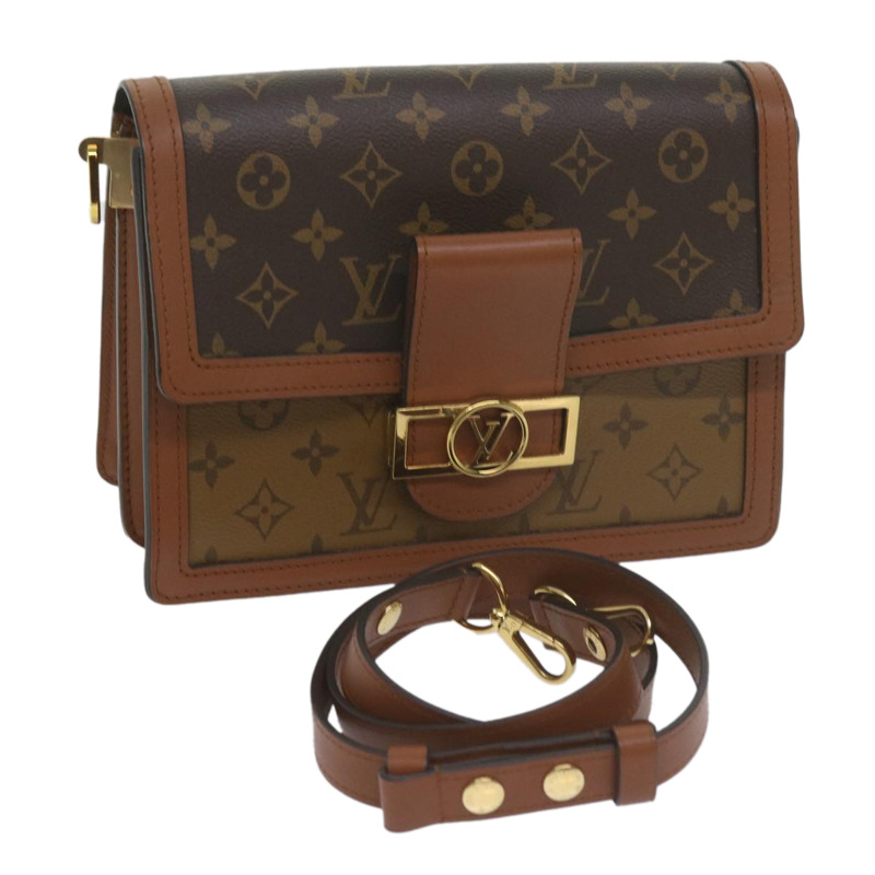 【日本直送】路易威登 Monogram Reverse Dauphine MM 肩背包 M44391 LV Auth 60072M-0