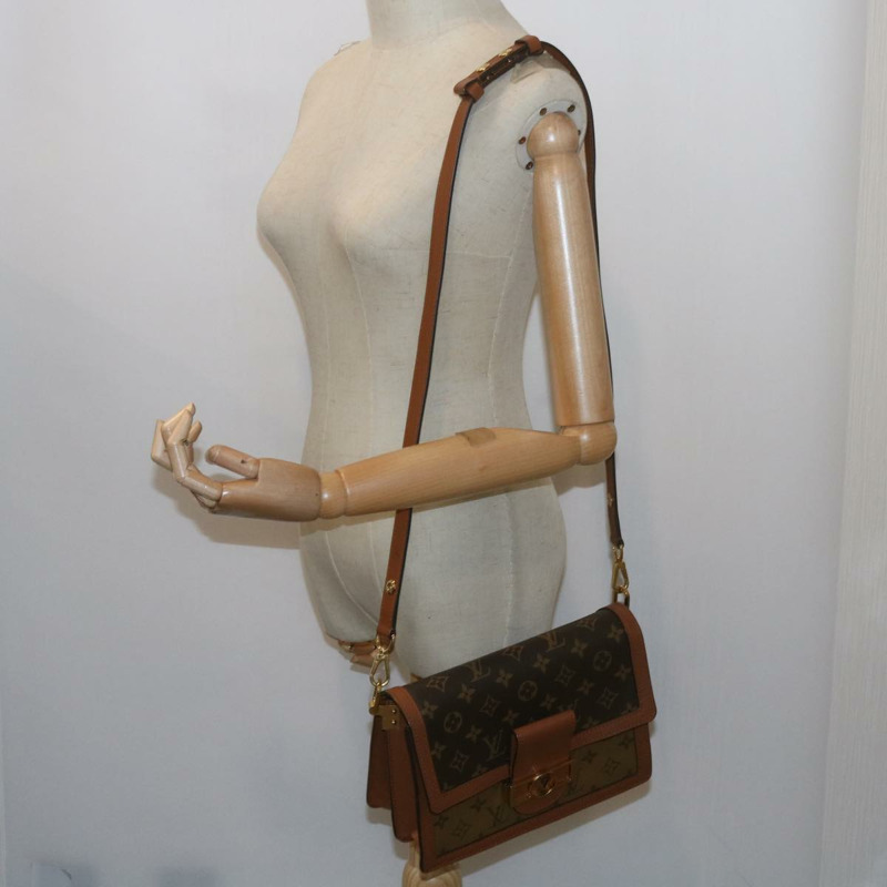 【日本直送】路易威登 Monogram Reverse Dauphine MM 肩背包 M44391 LV Auth 60072M-25