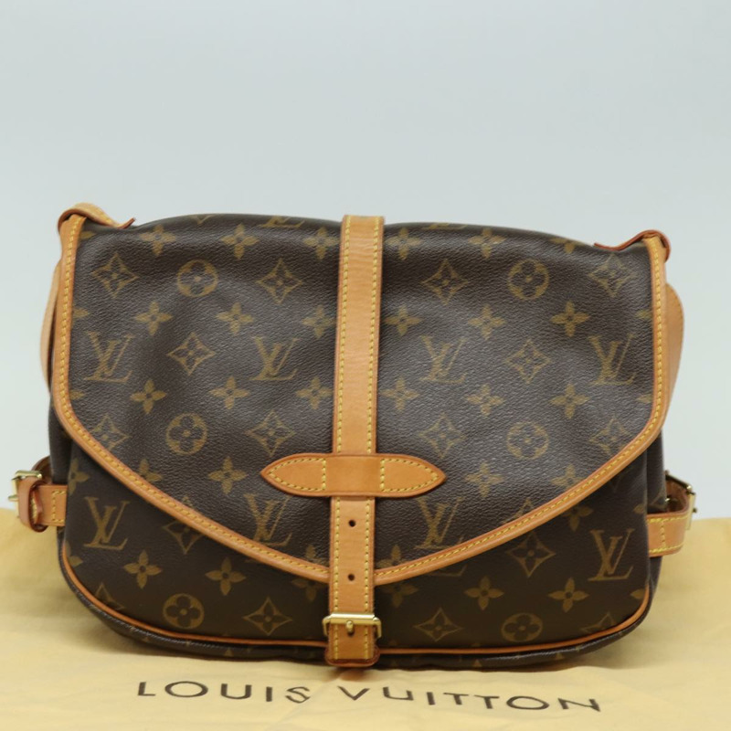 【日本直送】路易威登 Monogram Saumur 30 肩背包 M42256 LV Auth 80965V-11