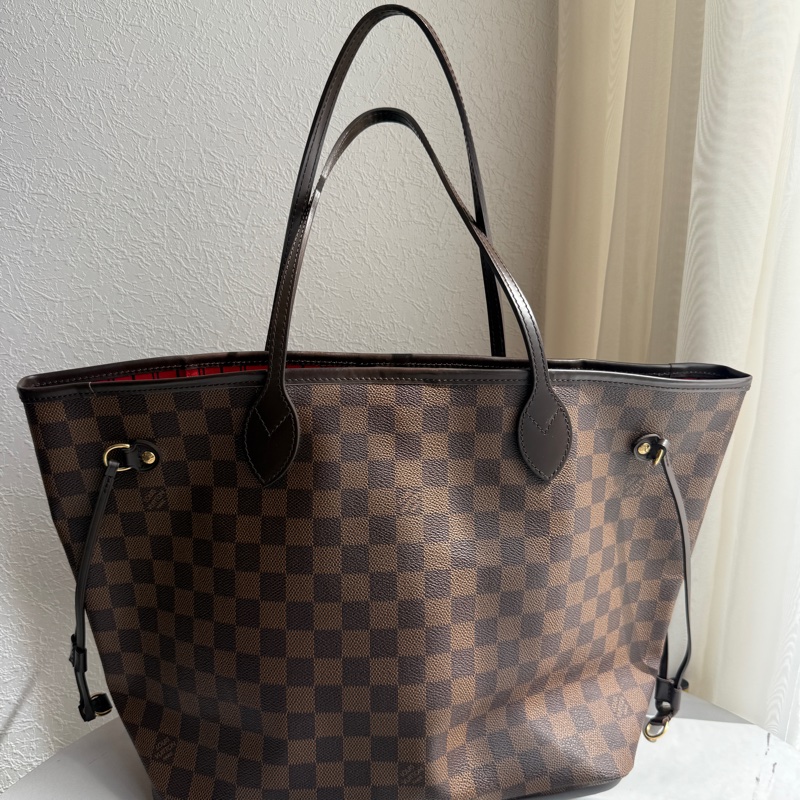 Lv never full mm 托特包👜卡棋盤-0