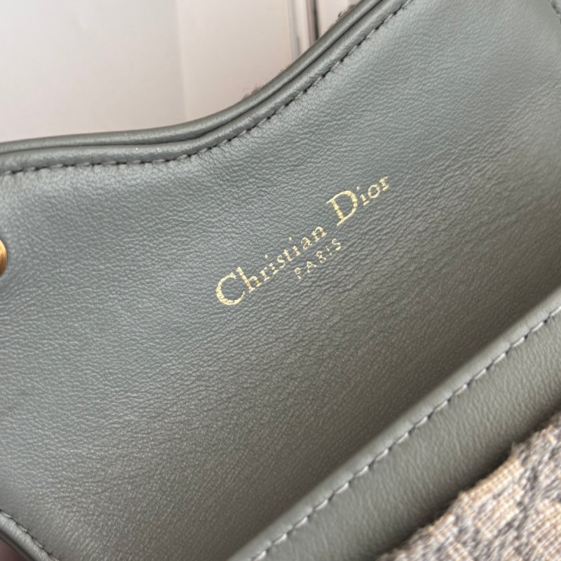 ::Christian Dior:: Dior Saddle Bloom 卡夾灰色Dior Oblique 緹花零錢包 卡包-21