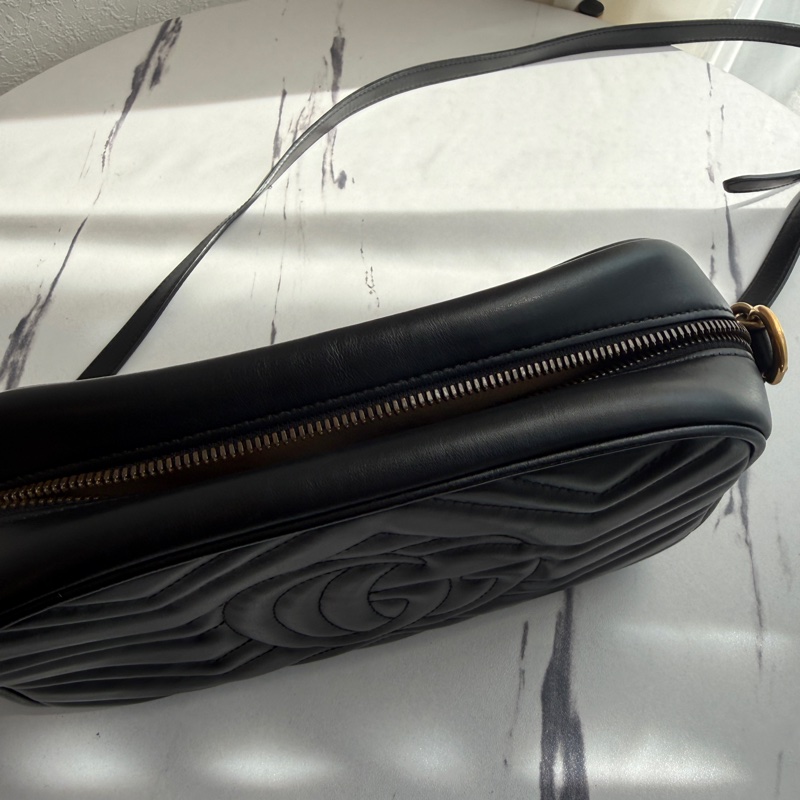 Gucci Marmont 相機包黑金💕🤍❤️-12