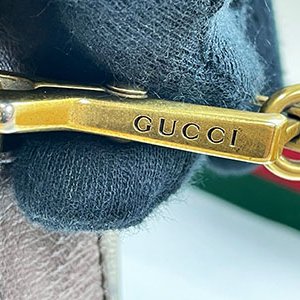 ＊奢華大道國際精品＊【G1827】GUCCI咖啡色 PVC 綠紅綠織帶虎頭相機包 476466-7