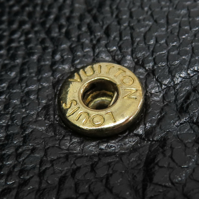 黑色 原花壓紋 牛皮 Victorine 三折短夾【LOUIS VUITTON LV 路易威登】 M64060-12